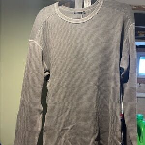 Zara Gray Waffle Knit Long Sleeve Top